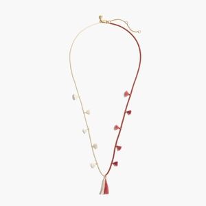 Madewell Two-Tone Beaded Tassel Necklace 26"